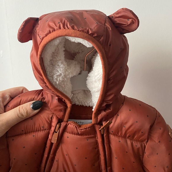 NWOT Baby 100% Recycled Heavy Weight Puffer One-Piece - Picture 2 of 3